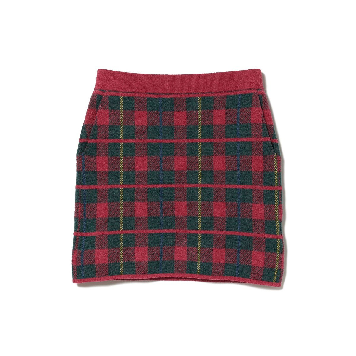 美品 BEAMS GOLF タータンチェックスカート 赤 サイズM*CD650 BEAMS GOLF PURPLE LABEL クラシック タータンチェック スカート
