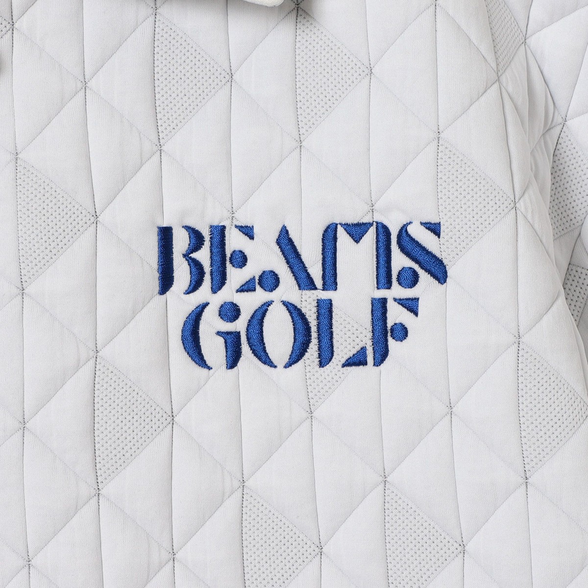 BEAMS GOLF ORANGE LABEL 幾何学キルト ハーフジップ プルオーバー