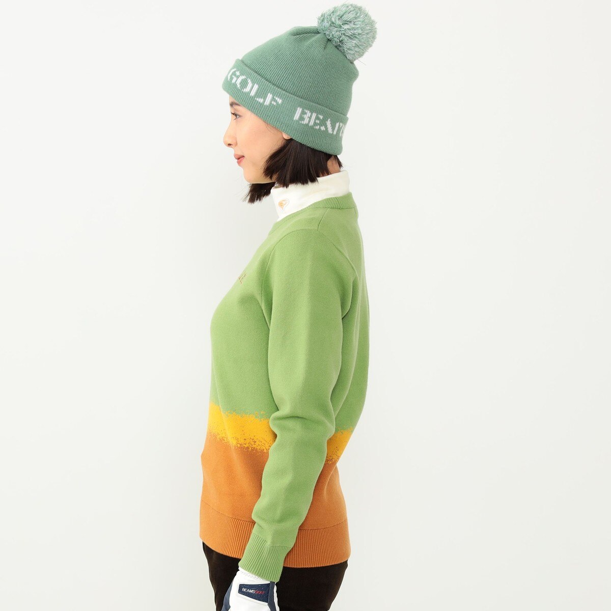 BEAMS GOLF ORANGE LABEL フェードカラー グラデーション ニット