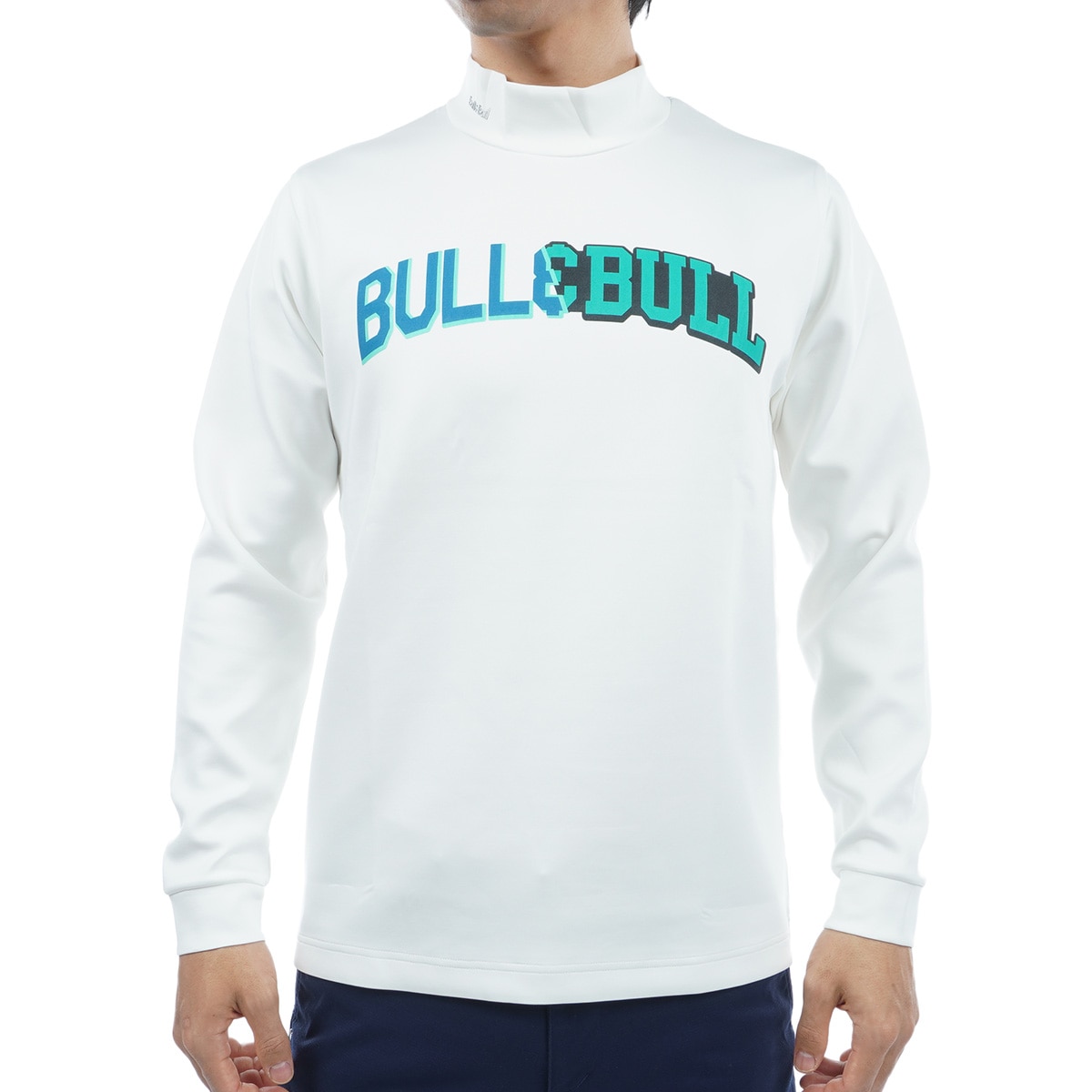 ブル アンド ブル Bull＆Bull ストレッチ モックネック長袖シャツ