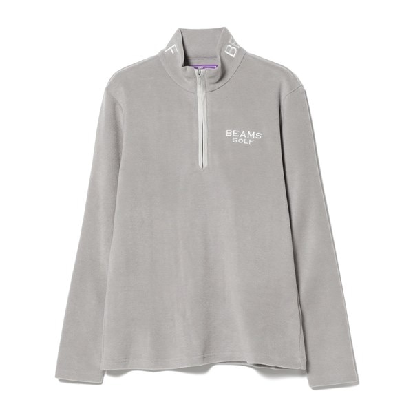 BEAMS GOLF PURPLE LABEL 起毛 ハーフジップ モックネック レディス 