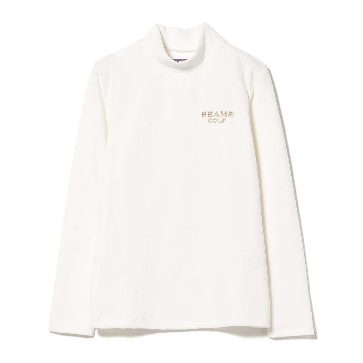 BEAMS GOLF PURPLE LABEL リブ モックネックシャツ レディス(長袖