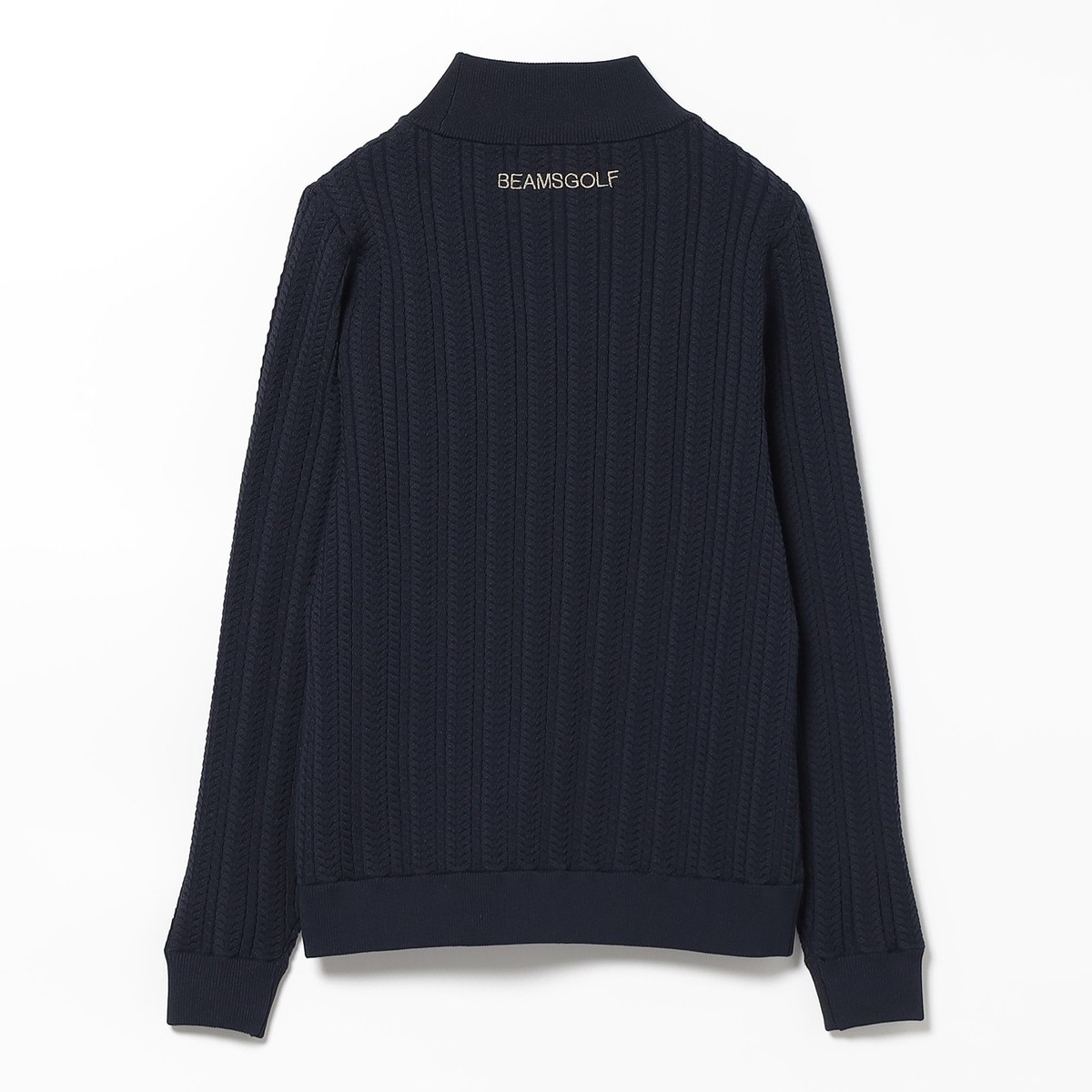 BEAMS GOLF PURPLE LABEL ケーブルタートルネック 裏付きニット