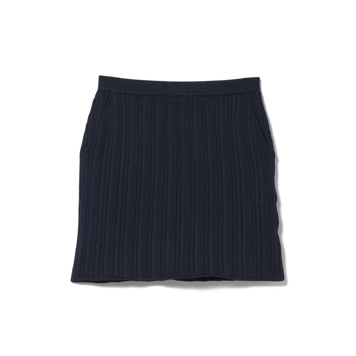 BEAMS GOLF PURPLE LABEL ケーブル 裏付きニット スカート レディス
