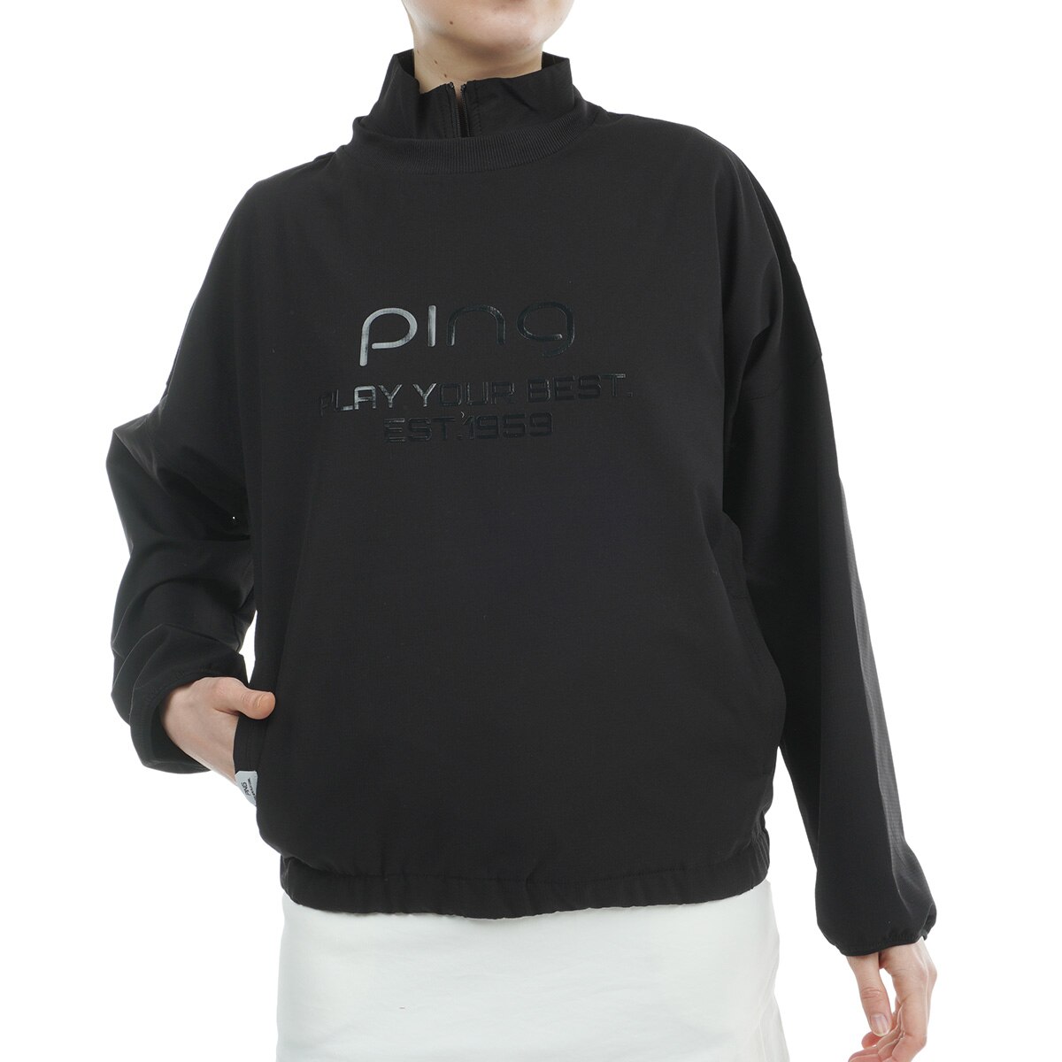 3way✨ PING リップストップツインブルゾン レイヤード ブラック L アウトレット】リップストップ ツインブルゾン レディス(アウター