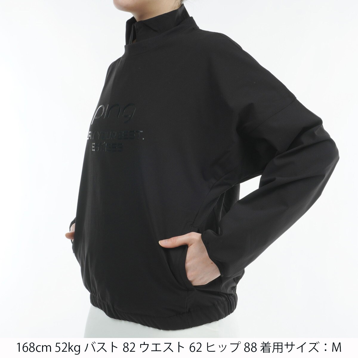 3way✨ PING リップストップツインブルゾン レイヤード ブラック L アウトレット】リップストップ ツインブルゾン レディス(アウター