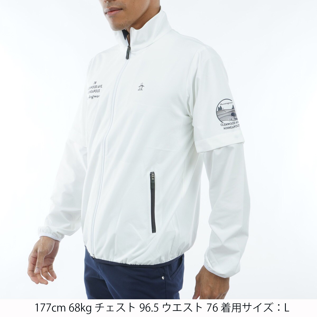 マンシングウェア★撥水★ストレッチ★袖着脱可能ジップアップ【メンズ サイズLL】 Amazon | [マンシングウェア] パーカー フーデットブルゾン はっ