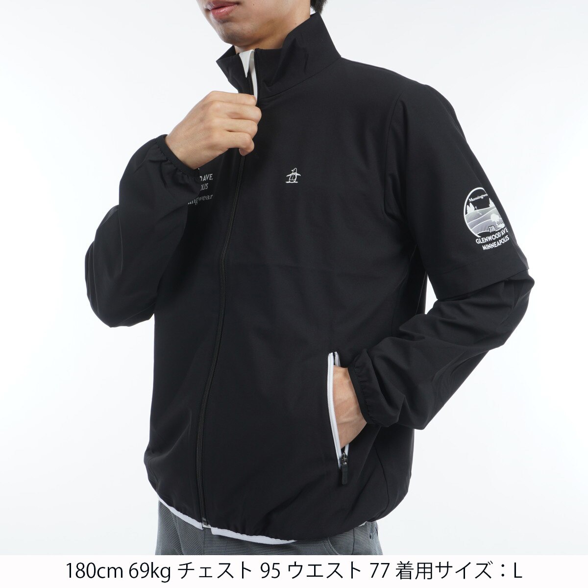 【新品タグ付】マンシングウェア　2way　スニードジャック　ストレッチ　紺　LL SEASON COLLECTION ストレッチ 2WAY 袖ドッキングブルゾン