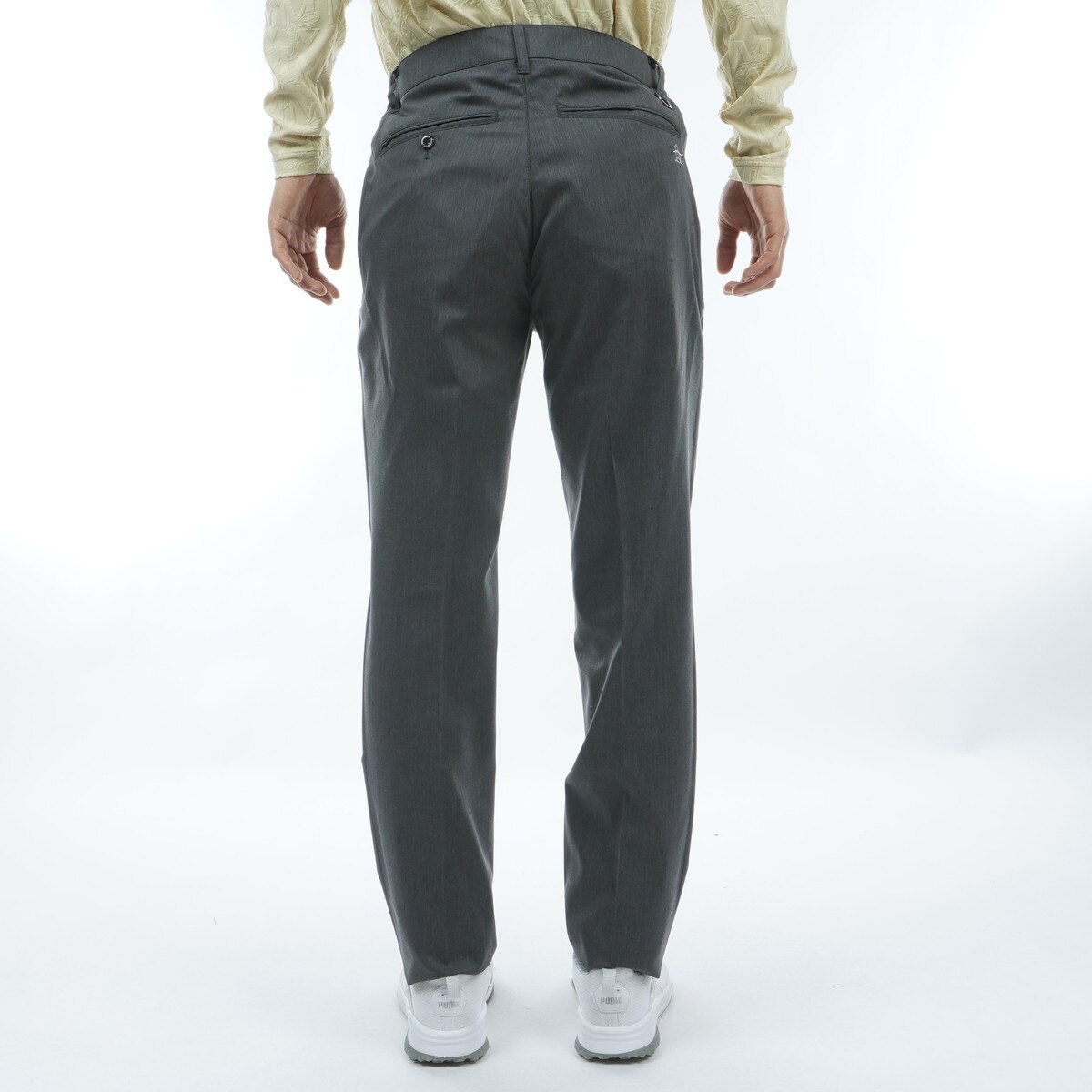 【新品未使用】Munsingwear スラックス ロングパンツ 紺 100サイズ 日本製撥水UV快適スラックス(股下64cm/M ネイビー): メンズ