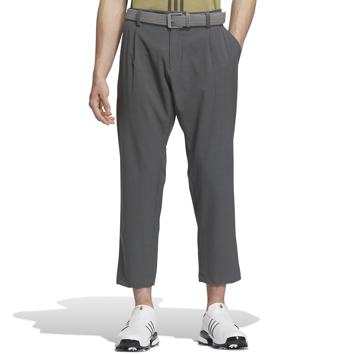 USアディダスゴルフパンツ グレー/クロスハッチ 高ストレッチ☆36X30
