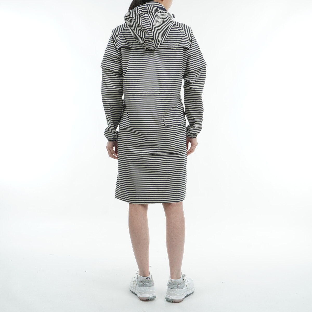 ☆美品☆ルコックスポルティフ　レインワンピース 　ボーダー柄 　サイズL ルコックスポルティフ(le coq sportif) ゴルフウェア ワンピース