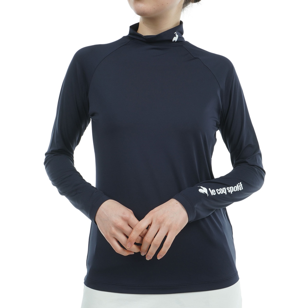 ルコックスポルティフ 長袖ハイネック【ブラック/ボーダー/LL】新品！ ルコックスポルティフ 長袖ハイネック【ブラック/ボーダー/LL