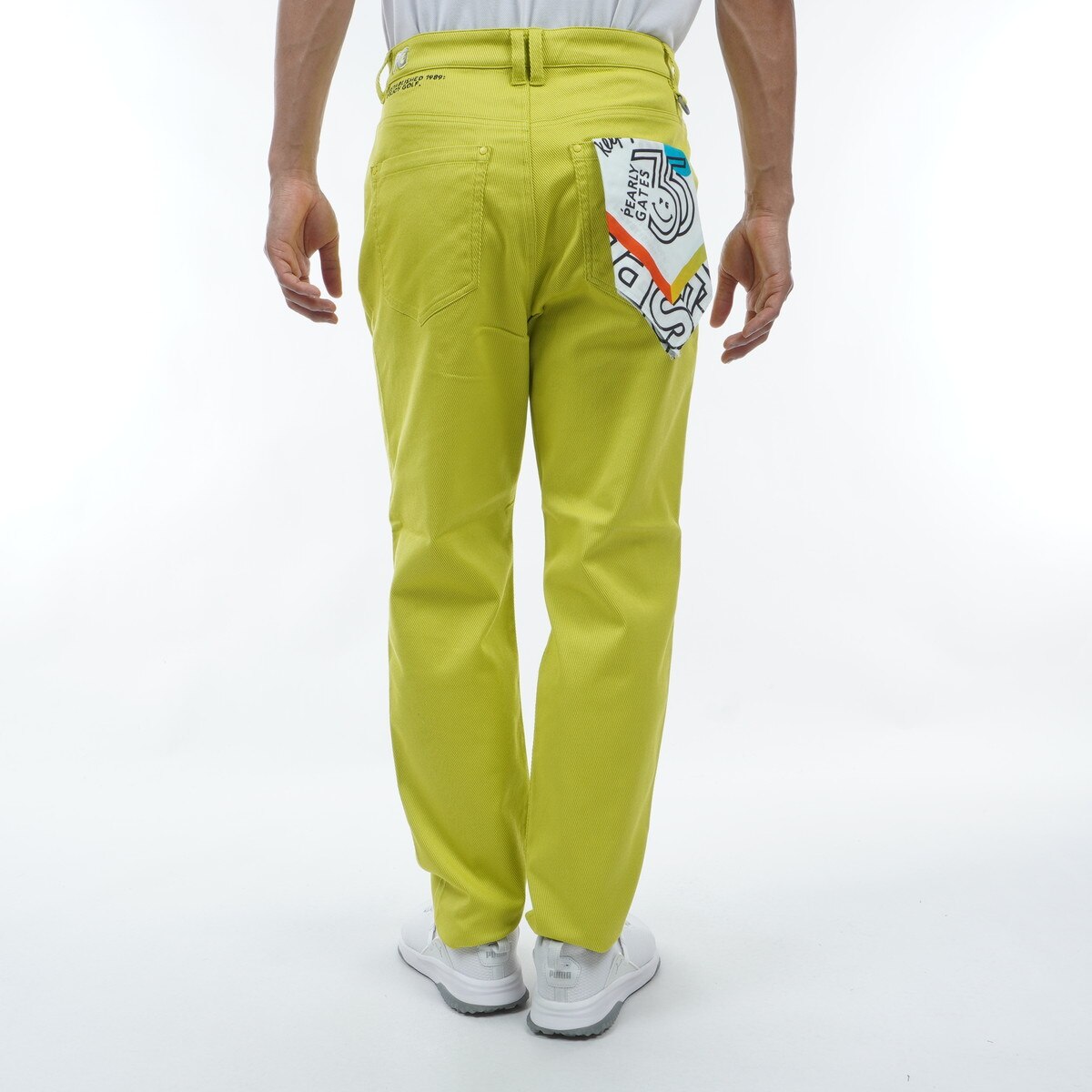 パーリーゲイツ 35th T／Cルアンチンカルゼ ノータックパンツ セール・アウトレット】ダンボール 千鳥パンツ(ロングパンツ