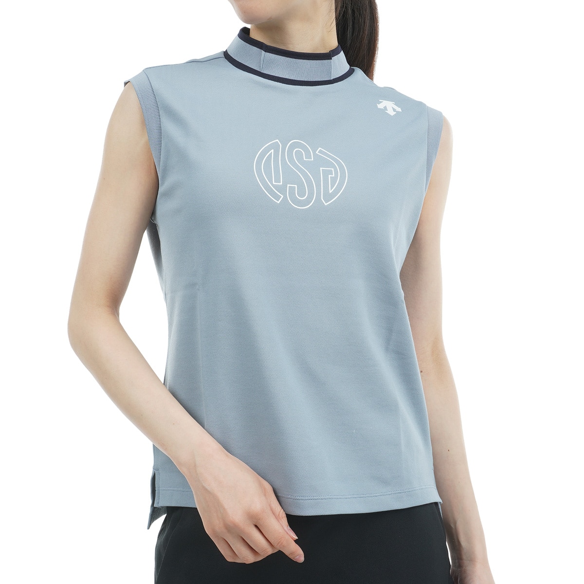 【DSG COLLECTION】モックネック鹿の子スリーブレスシャツ 口コミ・評価｜DSG COLLECTION ストレッチ モックネック鹿の子