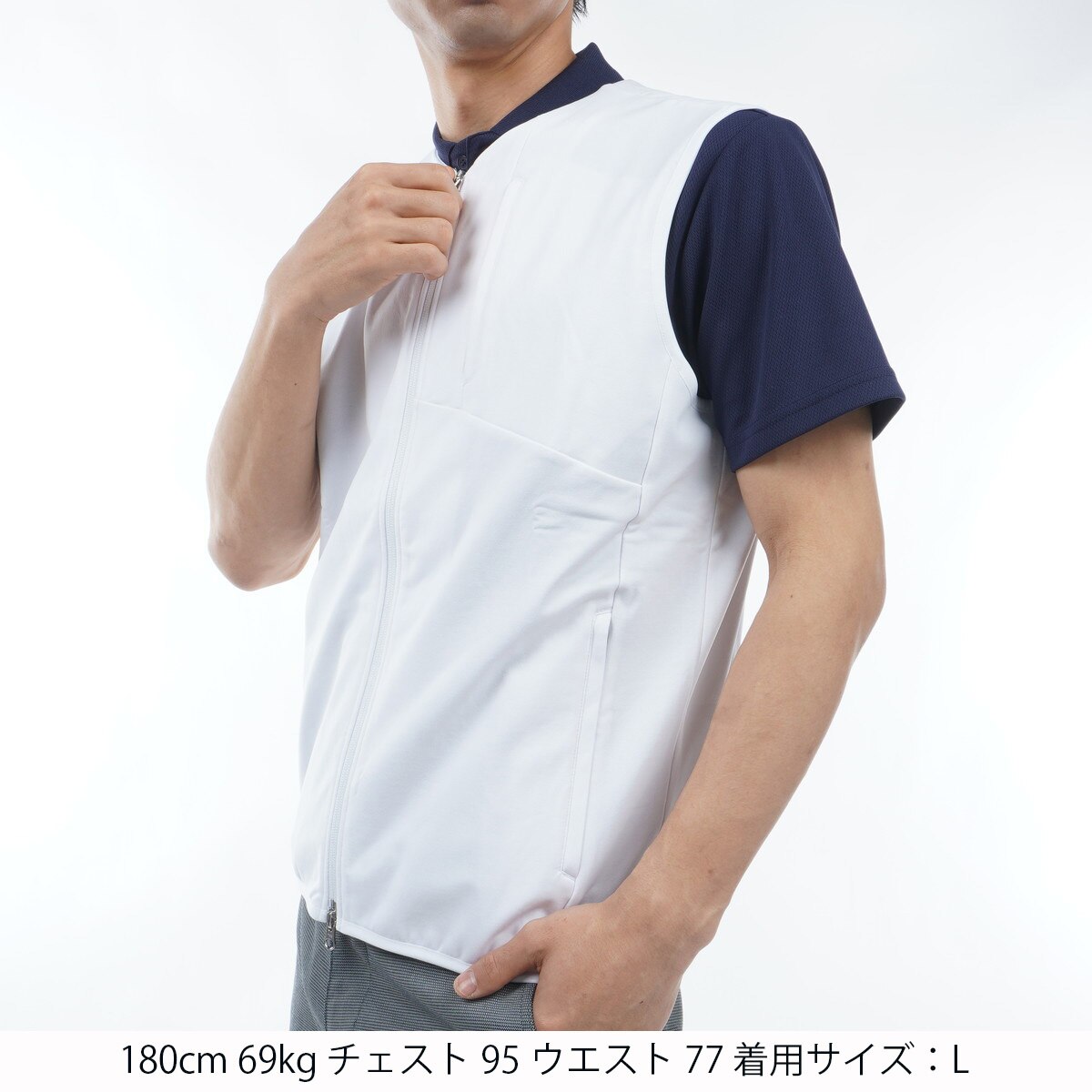 ストレッチ ミニ裏毛 フルジップベスト(ベスト)|TITLEIST(タイトリスト