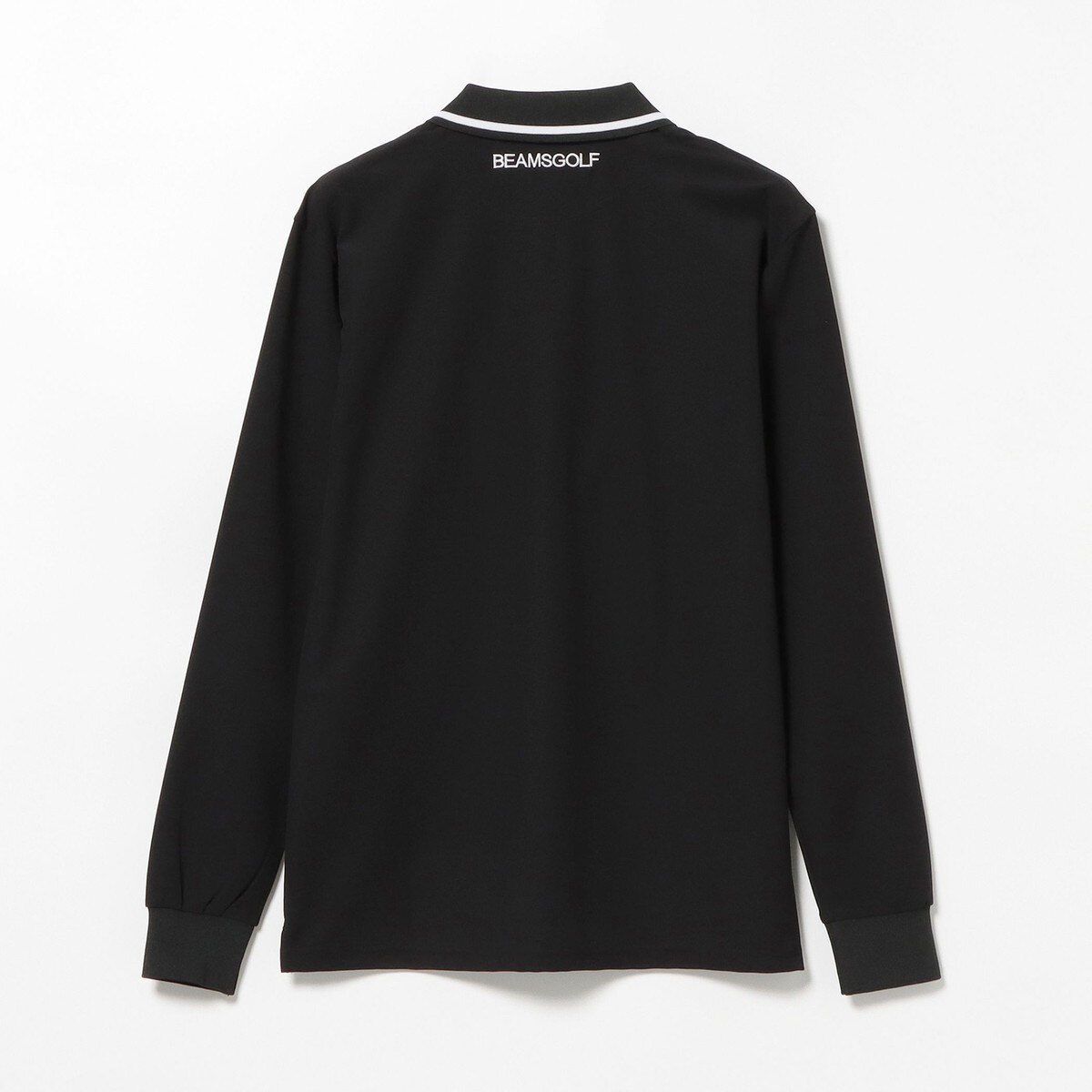 BEAMS GOLF ORANGE LABEL 襟ロゴ バイカラー ポロシャツ(長袖