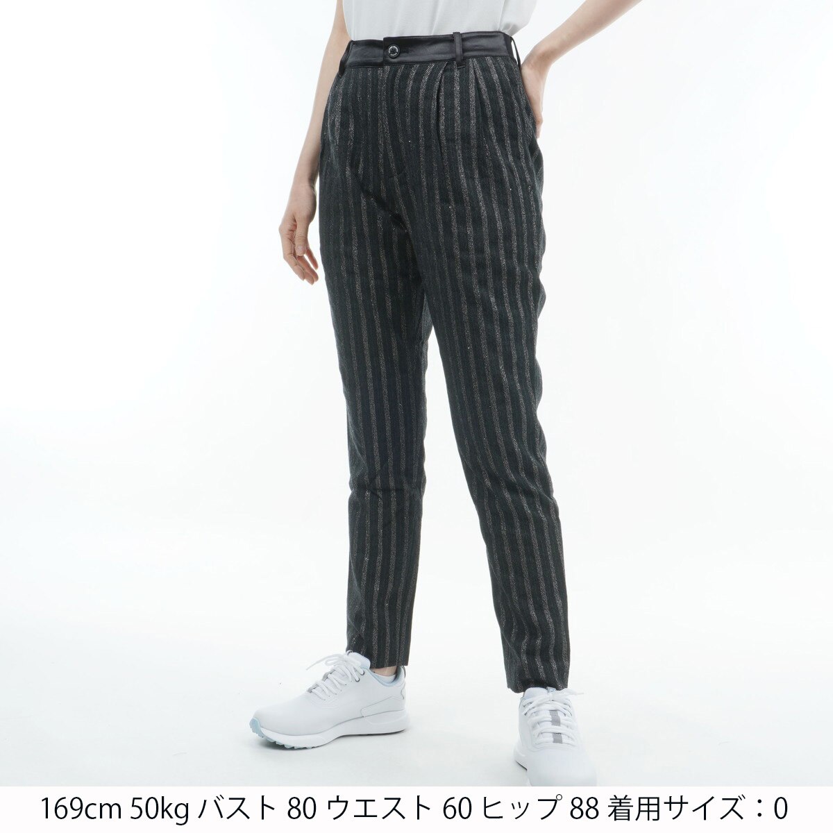 セール・アウトレット】ラメストライプ パンツ レディス(ロングパンツ