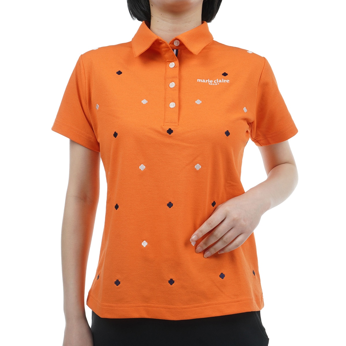 ✨golfing Lady✨ゴルフィング レディ♡半袖ポロシャツ♡オレンジ(S) le coq sportif GOLF（ルコックスポルティフ ゴルフ） ルコック