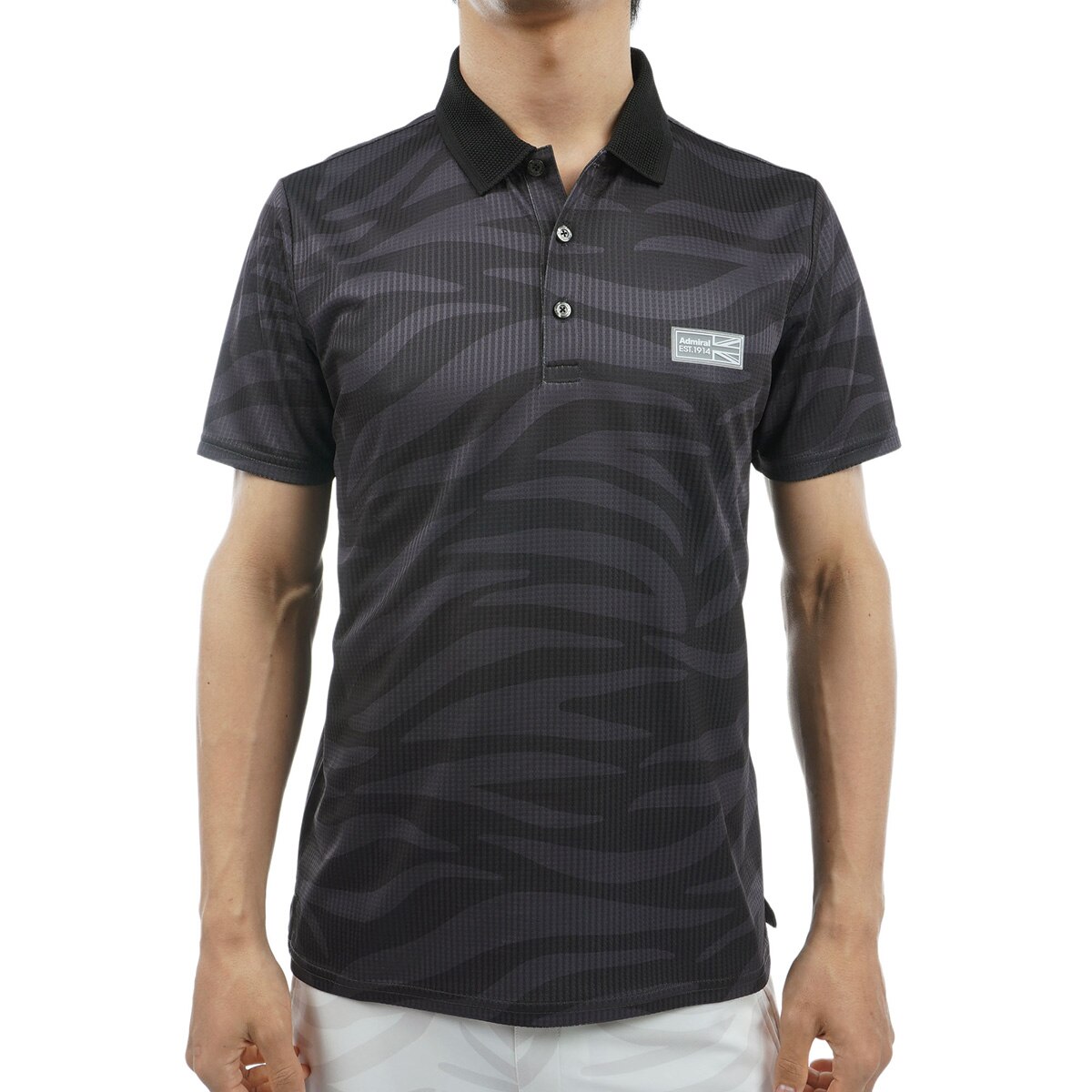 Admiral - アドミラル メンズ フラッグ 半袖 ポロシャツ Admiral アドミラル ストレッチ フラッグ半袖ポロシャツ : GDO