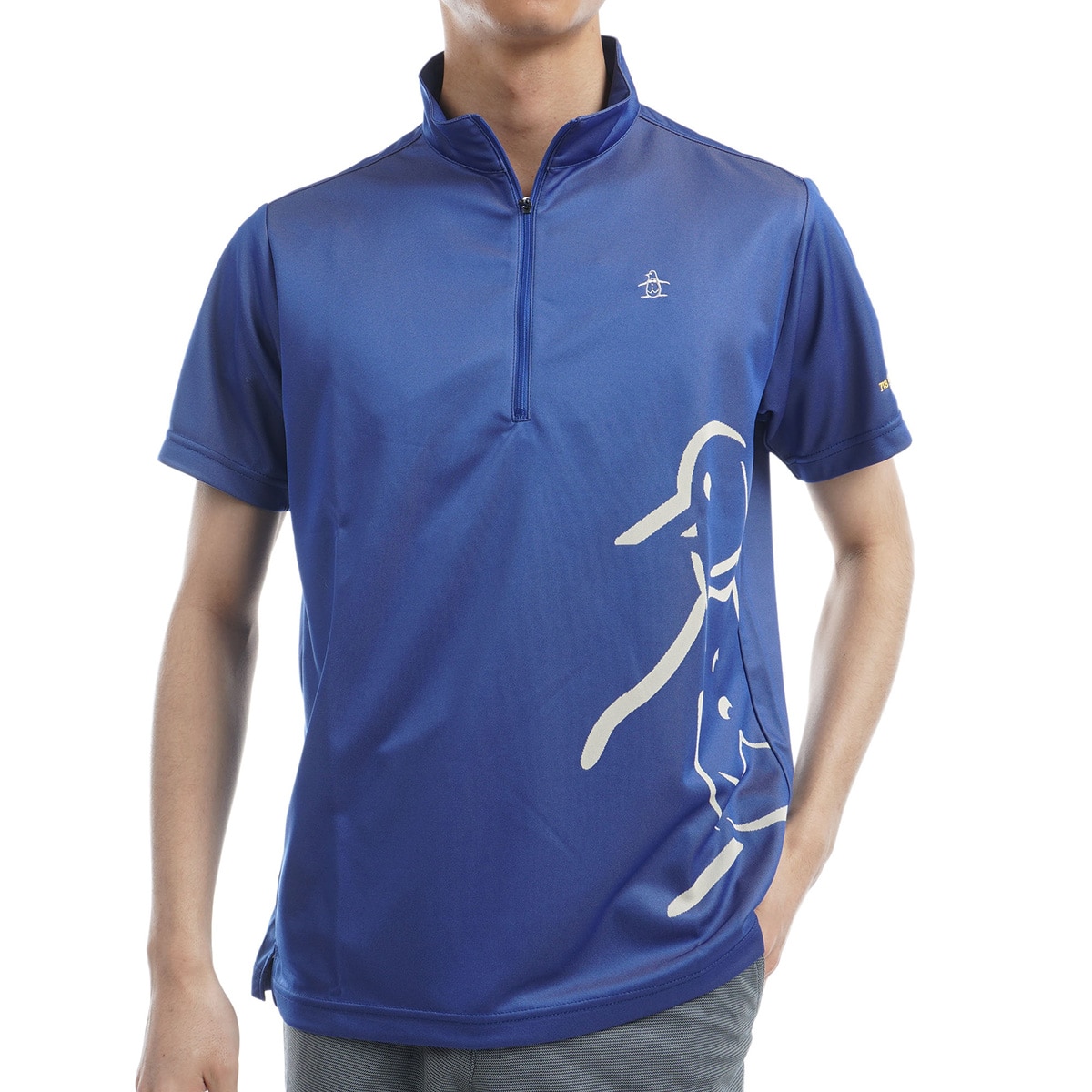 【マンシングウェア公式】MOTION3Dパネルジャカードハーフジップ半袖シャツ ゴルフ