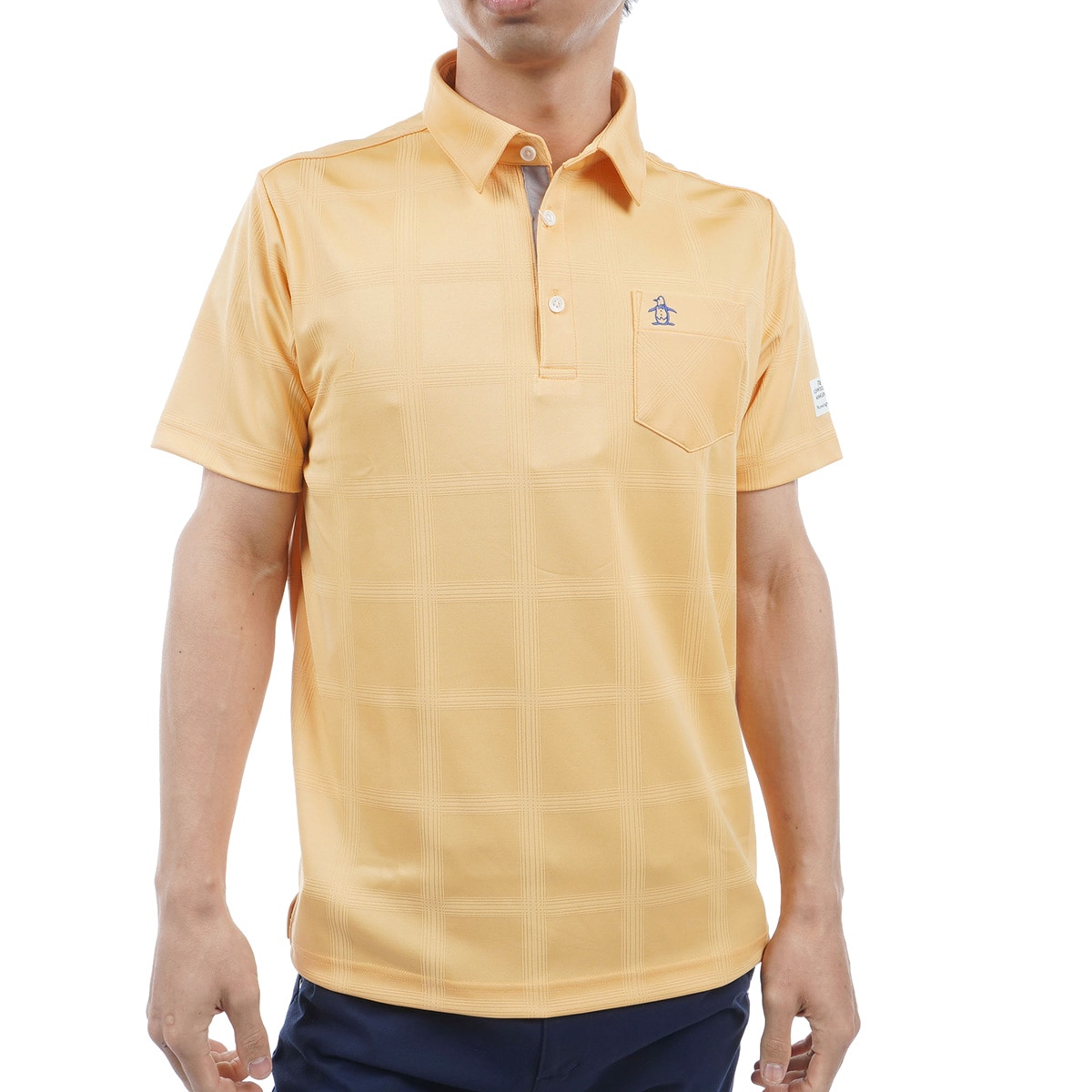 SEASON COLLECTION チェックジャカード テーラーカラー半袖ポロシャツ(ポロシャツ)