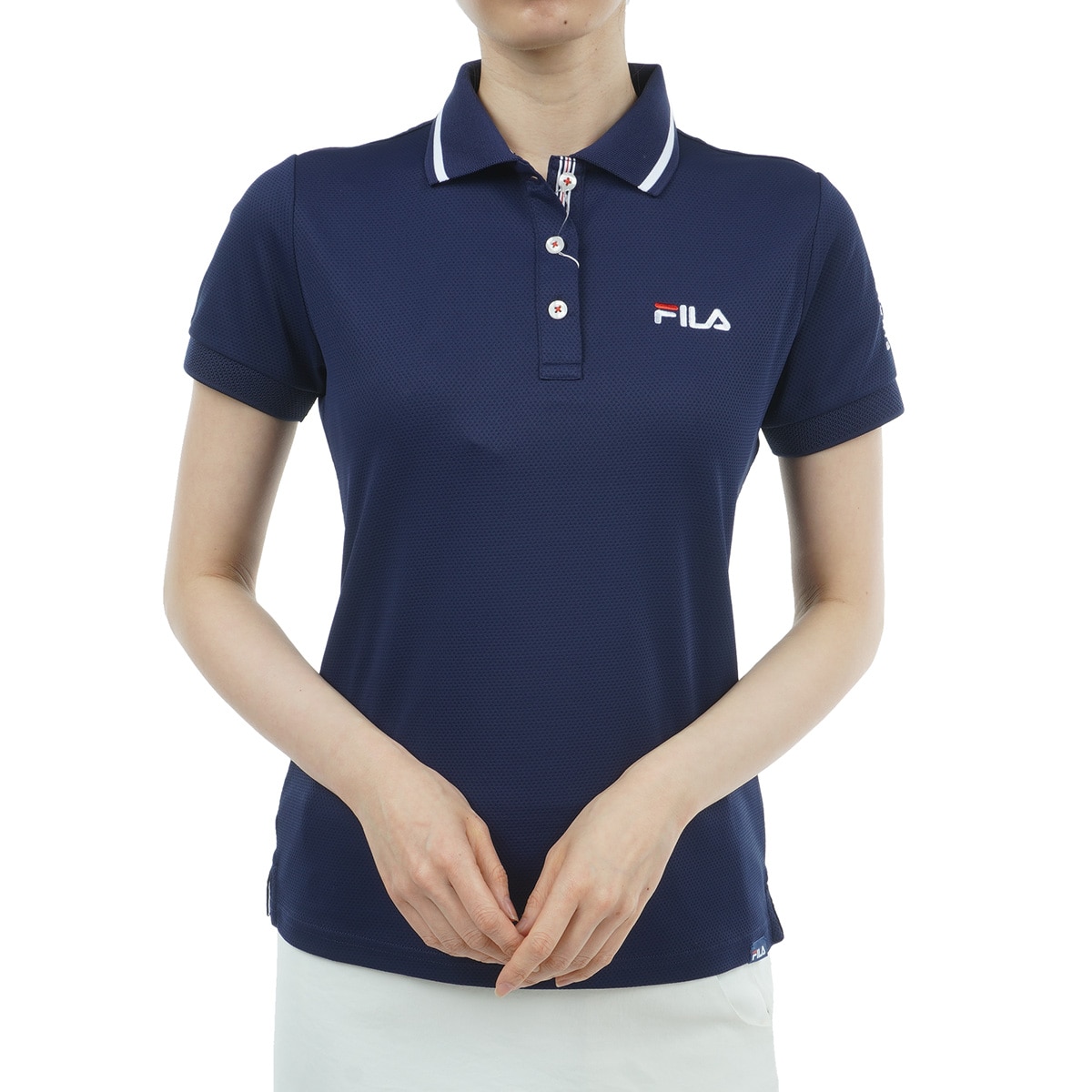 ロゴ 半袖ポロシャツ レディス(半袖シャツ・ポロシャツ)|FILA(フィラ) 754606の通販 - GDOゴルフショップ(0000735679)