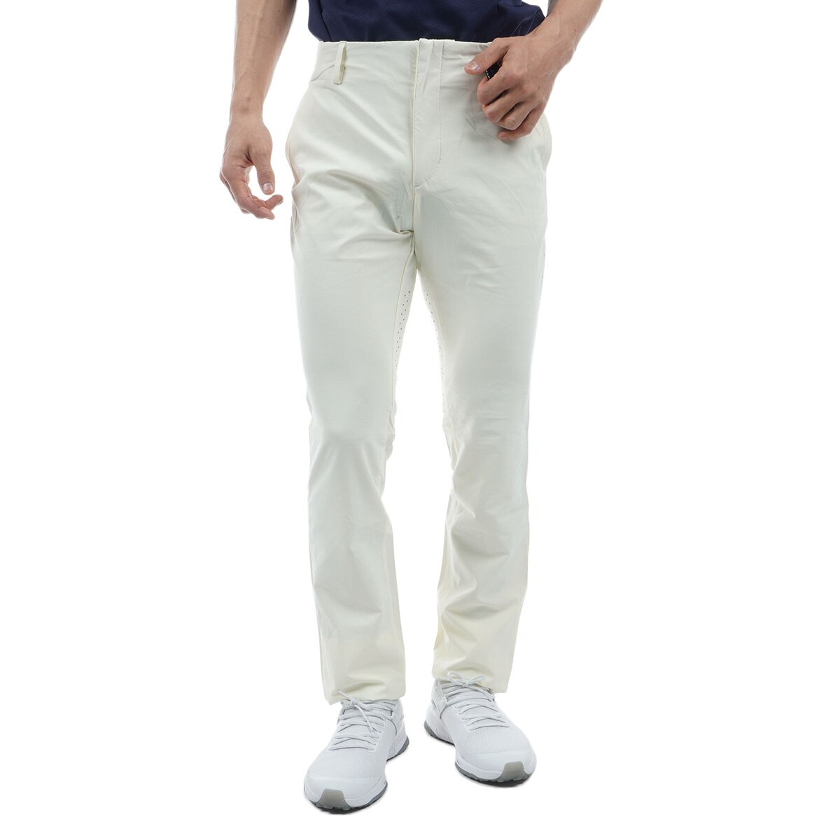 【23年モデル】UNITED ARROWS GOLF ストレッチロングパンツ 白 セール・アウトレット】ULT365 ピンホールベンチレーション ストレッチ