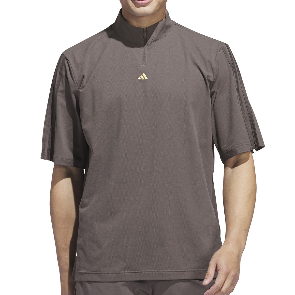 ULT365 ストレッチ ピケルーズフィット ジップモックネック半袖シャツ(シャツ)