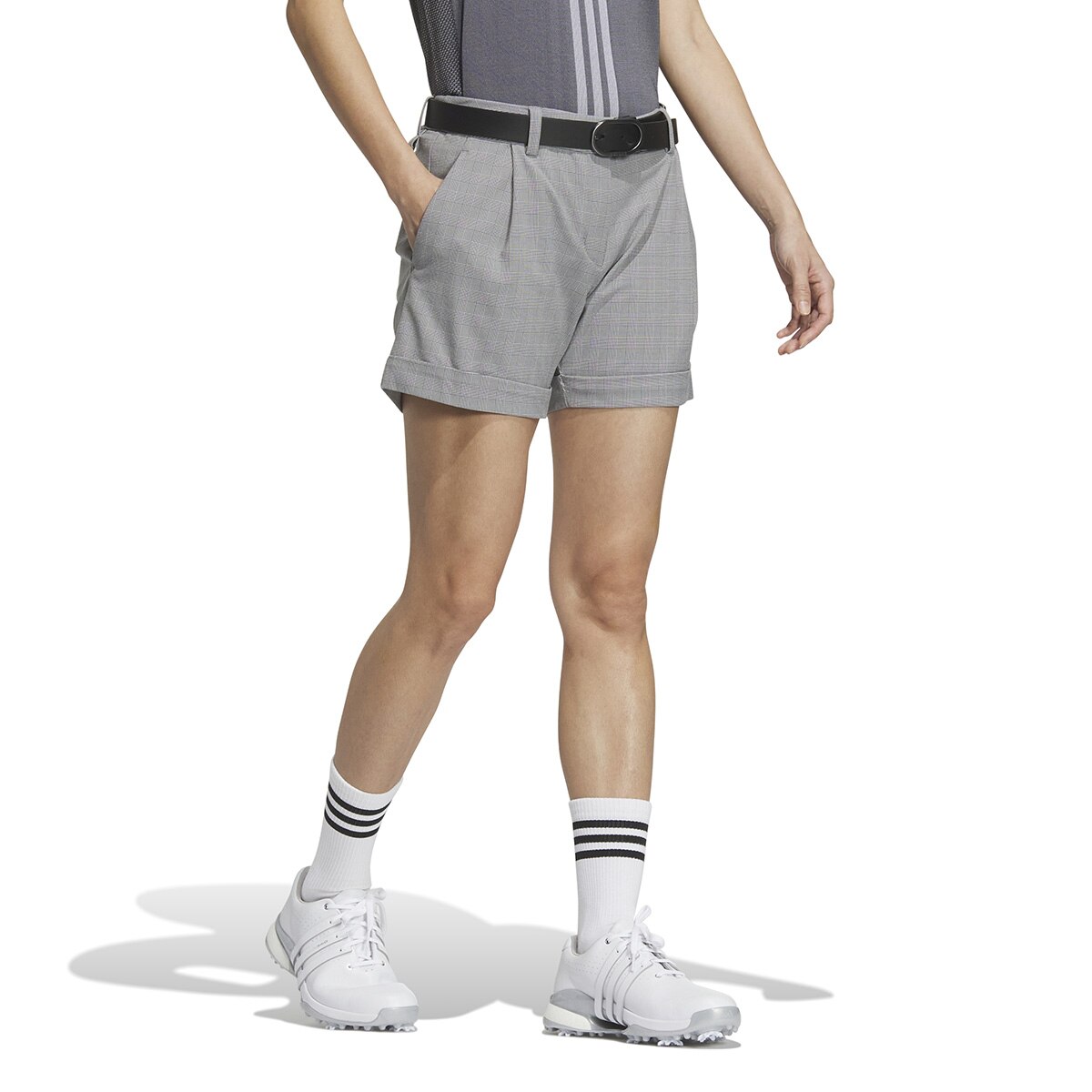 アウトレット】ULT365 ミニチェックストレッチショートパンツ レディス