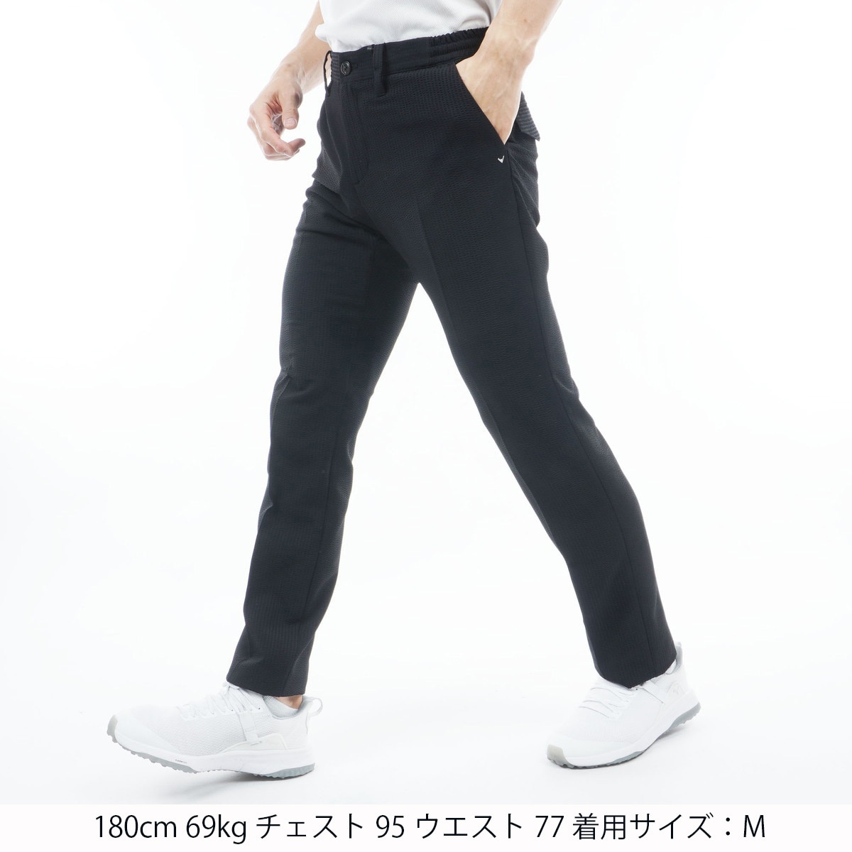 CALLAWAY RED LABEL シアサッカー ロングパンツ メンズL 春夏