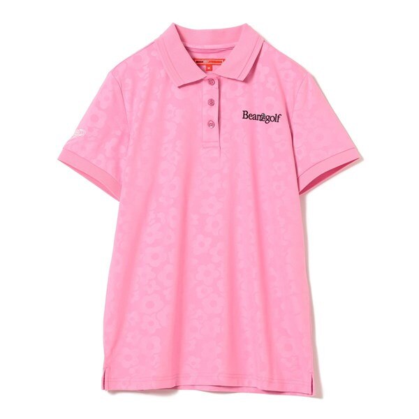 BEAMS GOLF ORANGE LABEL エンボスフラワー ロゴ ポロシャツ レディス 
