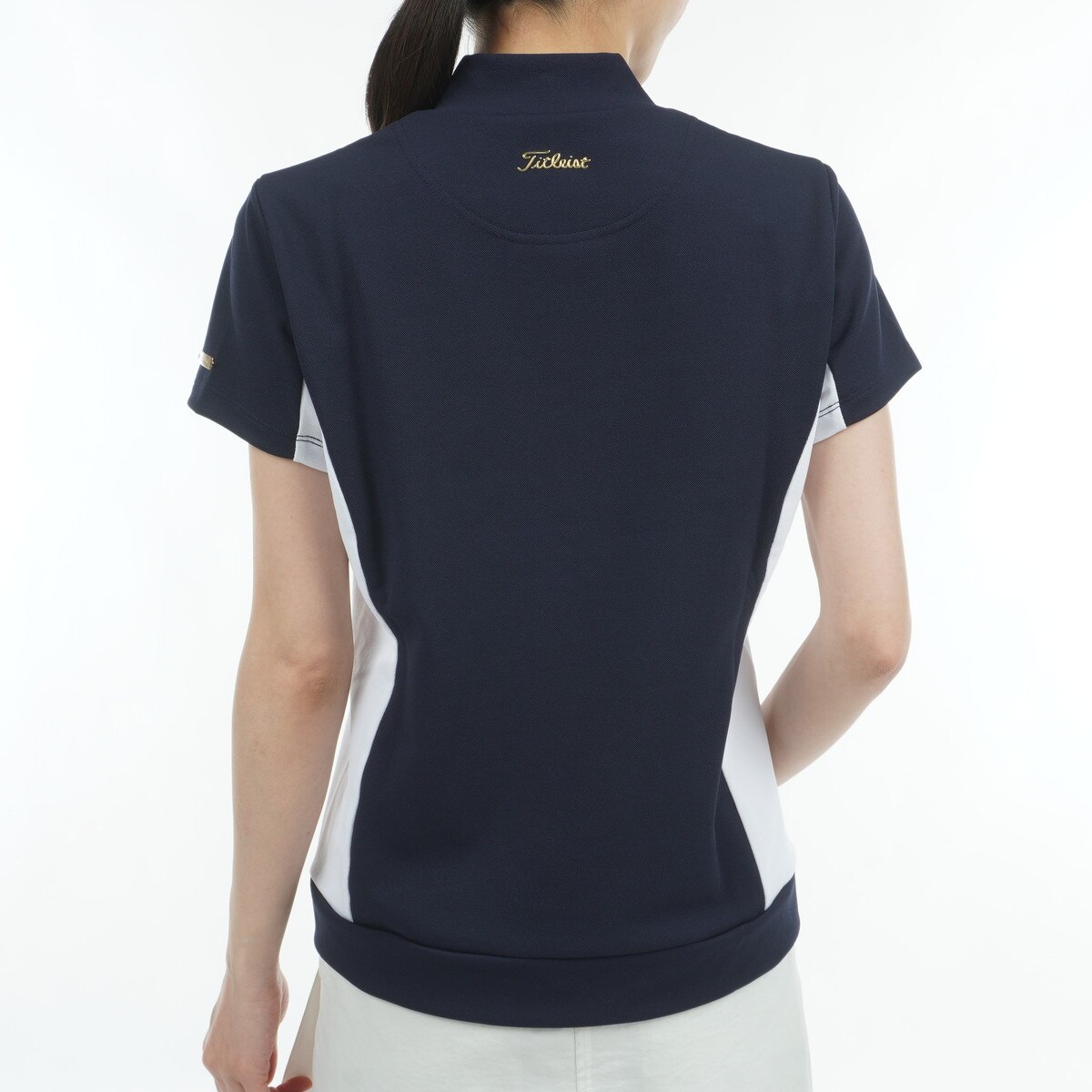 ストレッチ 鹿の子 モックネック半袖シャツ レディス(半袖シャツ