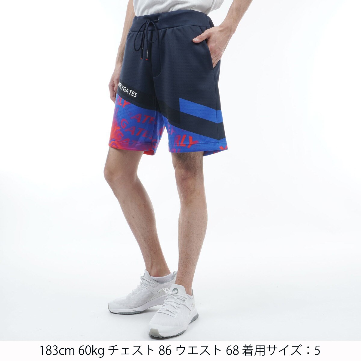 ※値下げ※美品※パーリーゲイツ短パンサイズO セール・アウトレット】ロゴグラデパネルプリント ショート