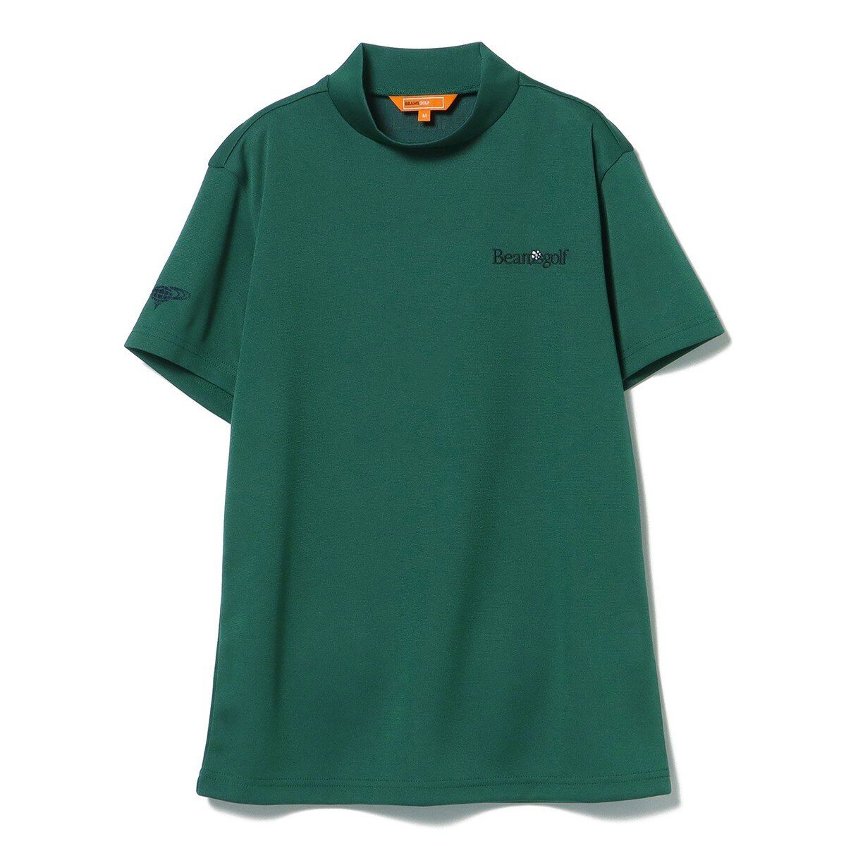 BEAMS GOLF ORANGE LABEL バックフラワー モックネックシャツ