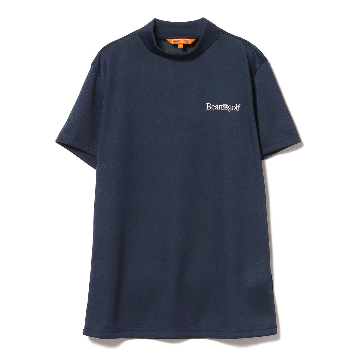 BEAMS GOLF ORANGE LABEL バックフラワー モックネックシャツ