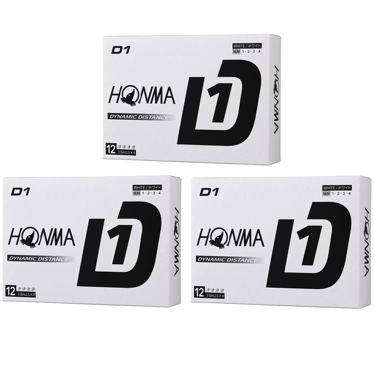 D1 ボール 3ダースセット(ボール（新品）)|HONMA(本間ゴルフ) BT2401の通販 - GDOゴルフショップ(0000737785)