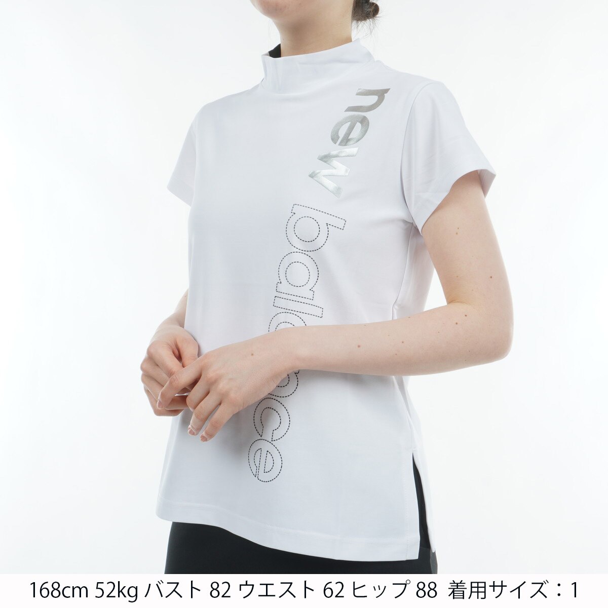 セール・アウトレット】モックネック 半袖プルオーバー レディス