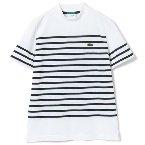 Lacoste for BEAMS GOLF 別注 ボーダー モックネックシャツ レディス 