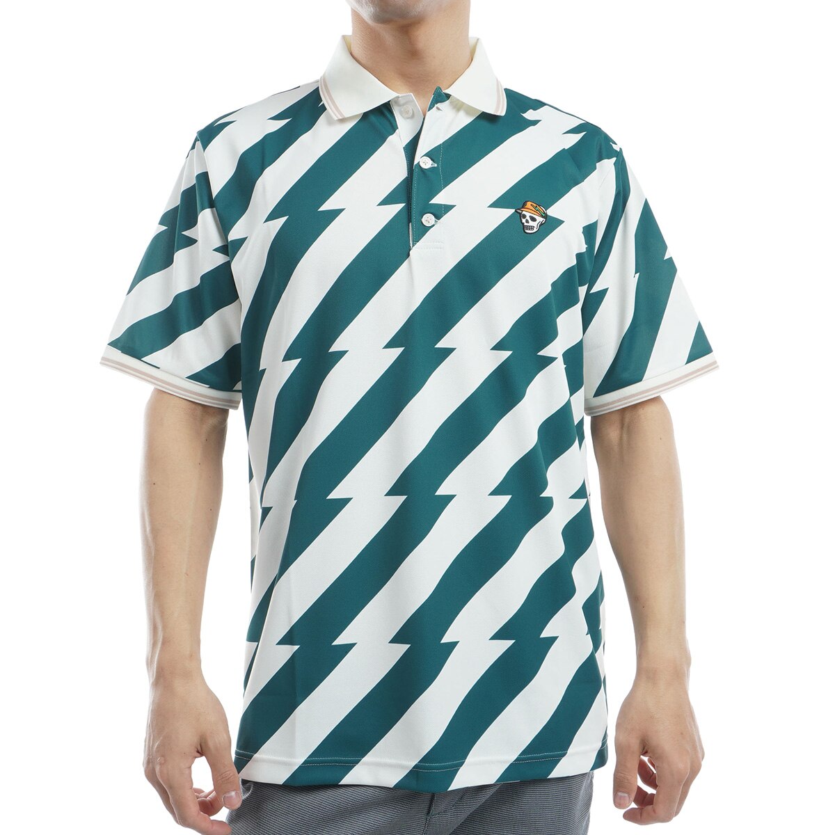 新品【DEVEREUX GOLF】デヴァローゴルフ　チェッカー　半袖ポロシャツ 口コミ・評価｜フラッシュ柄半袖ポロシャツ（半袖シャツ