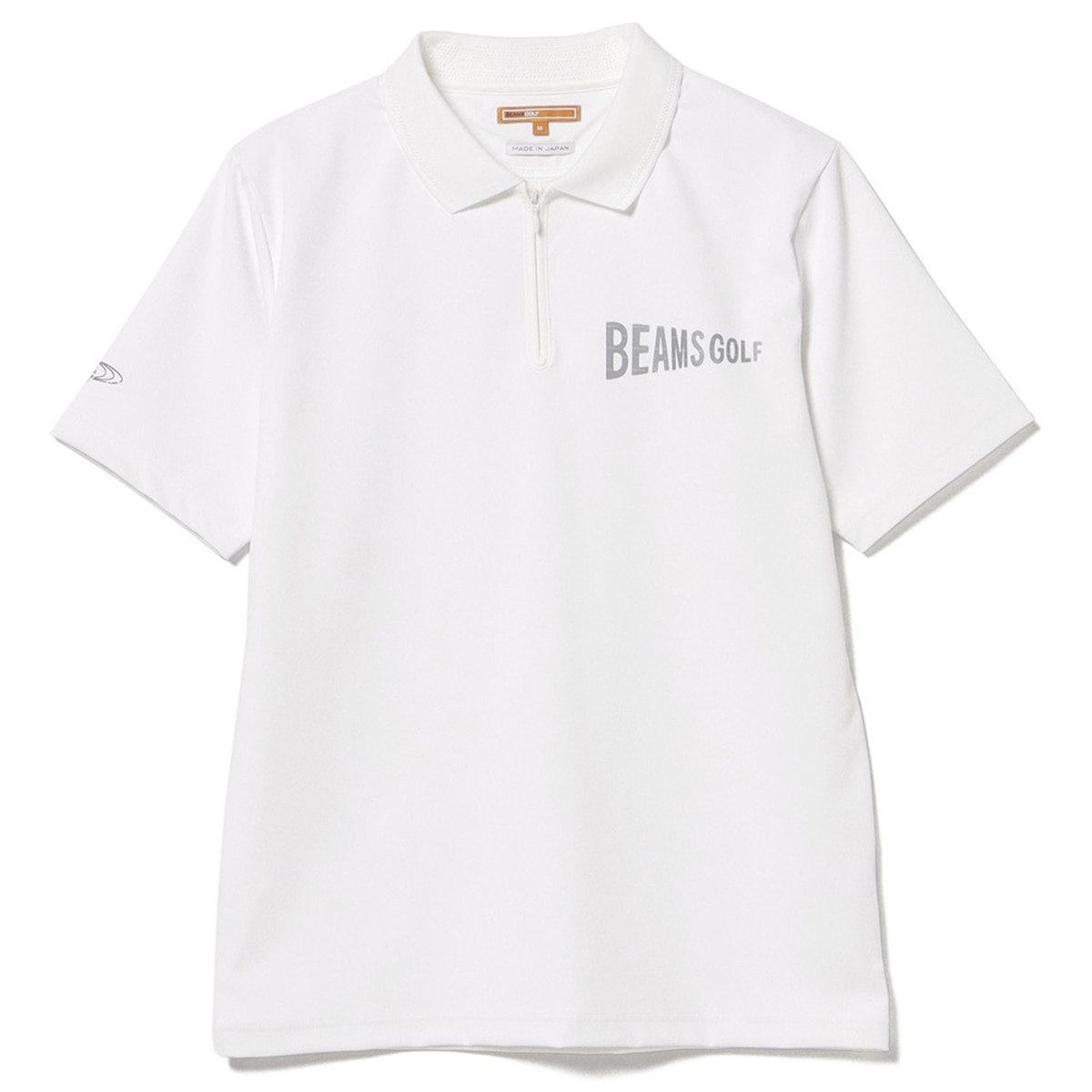 BEAMS GOLF ORANGE LABEL フラッグロゴ ハーフジップ ポロシャツ