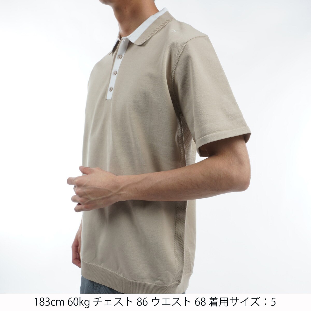 ＨＥＲＧ１　エルグワン　ベージュ 半袖ポロシャツ 楽天市場】HERG1 ゴルフ エルグワン STAND COLLOR POLO スタンド
