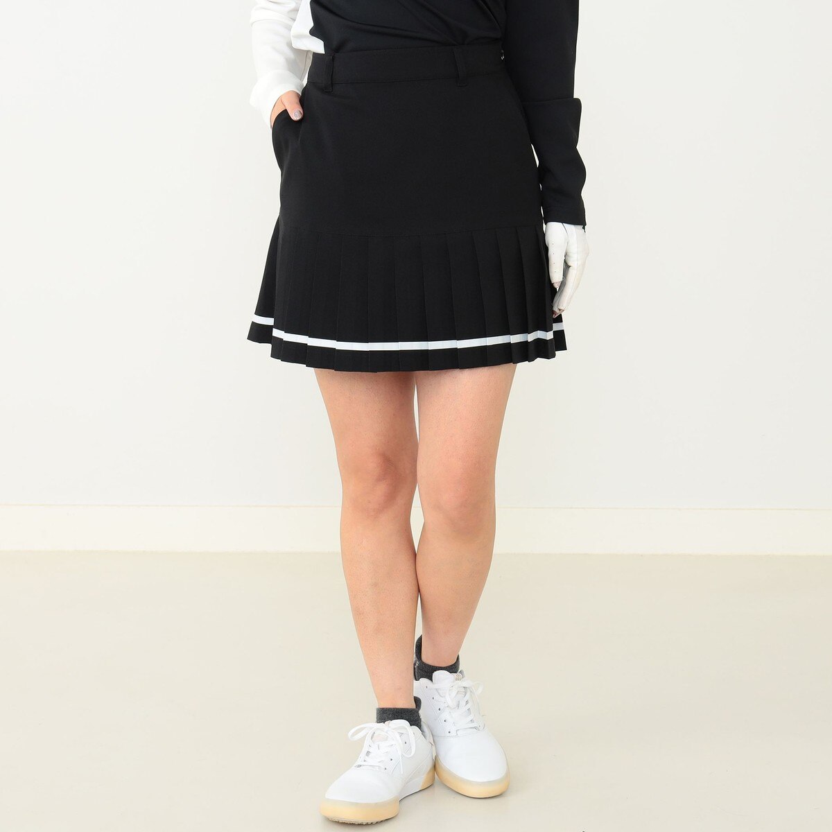 BEAMS GOLF ブラック プリーツスカート Sサイズ BEAMS GOLF（ビームス ゴルフ）ORANGE LABEL / インナー付き