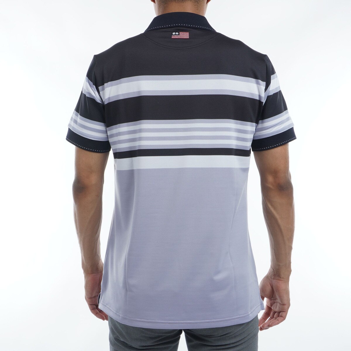 セール・アウトレット】マリンストライプ 半袖ポロシャツ(半袖シャツ