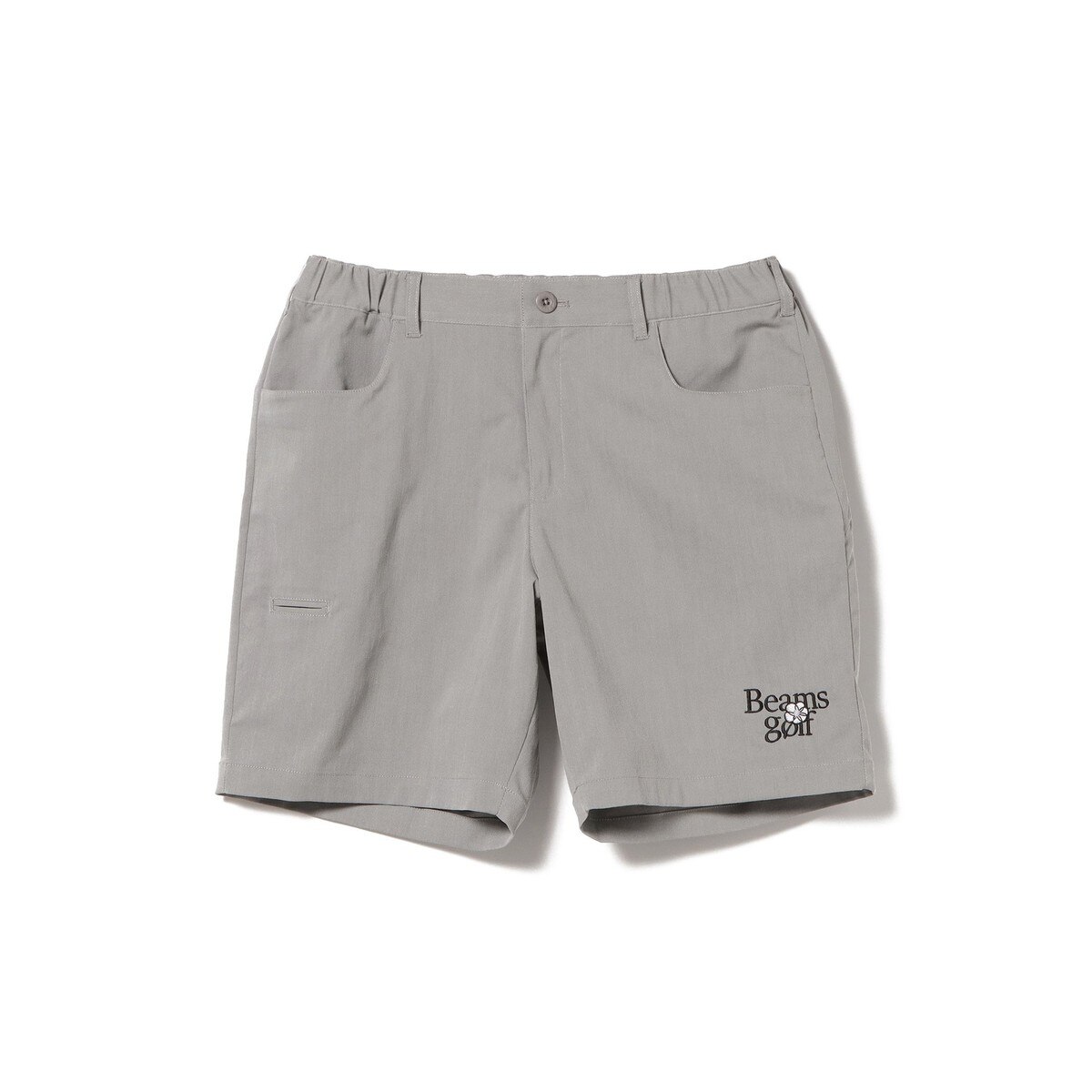 新品未使用‼️タグ付き‼️BEAMS GOLF ドライタッチ　ハーフパンツ　グレー BEAMS GOLF ORANGE LABEL フラワーロゴ ストレッチツイル