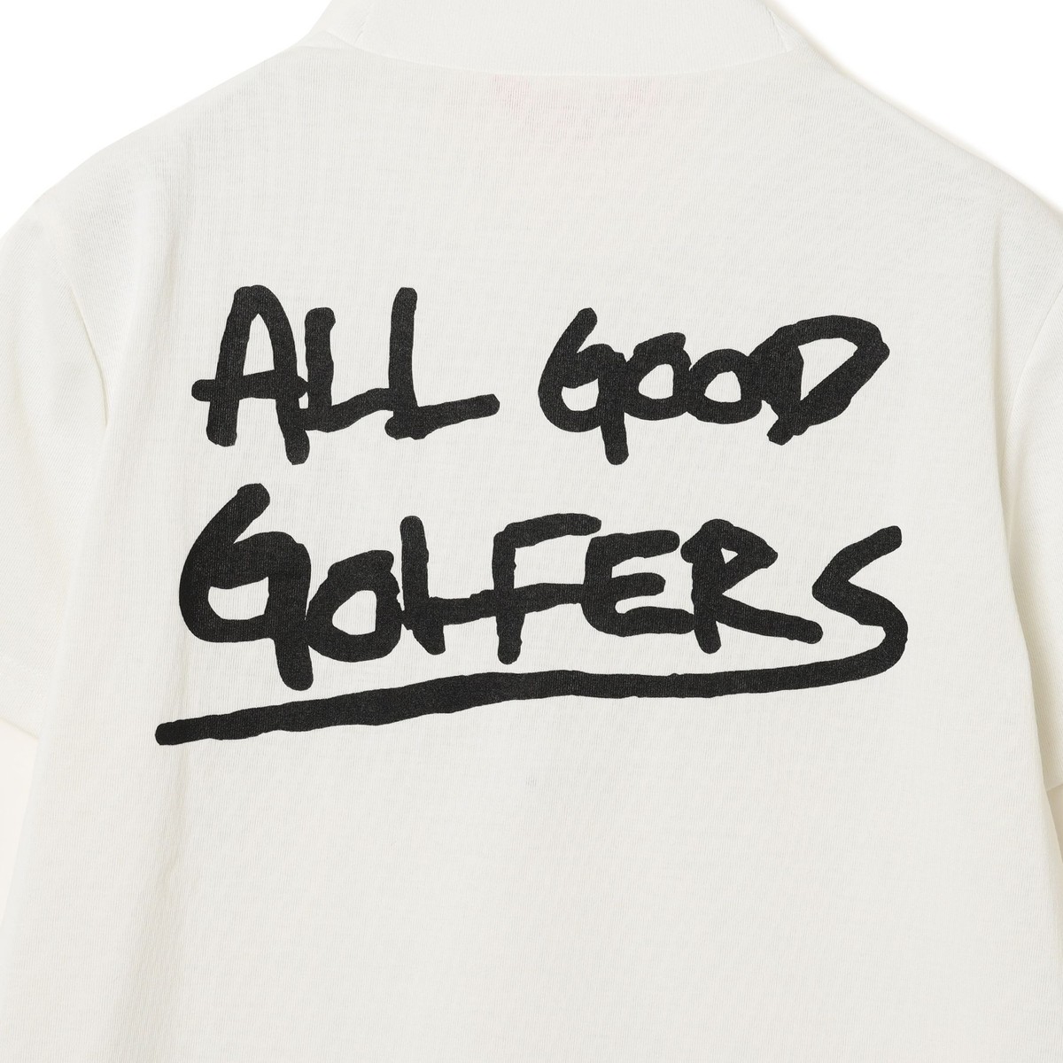 ALL GOOD FLOWERS × BEAMS GOLF 別注 バッグロゴ モックネックシャツ