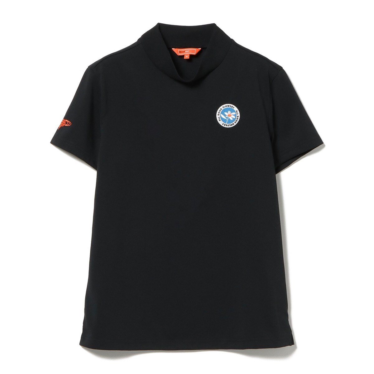 BEAMS GOLF別注ALL GOOD FLOWERS モックネックシャツ ALL GOOD FLOWERS × BEAMS GOLF 別注 バッグロゴ モックネック