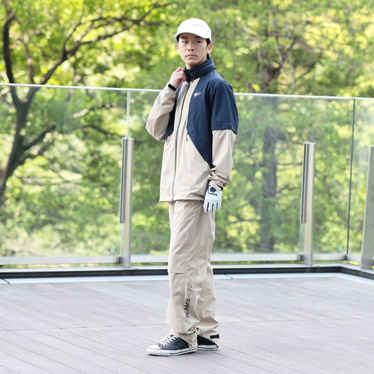 BEAMS GOLF ORANGE LABEL 2WAY 撥水レインブルゾン(レインウェア