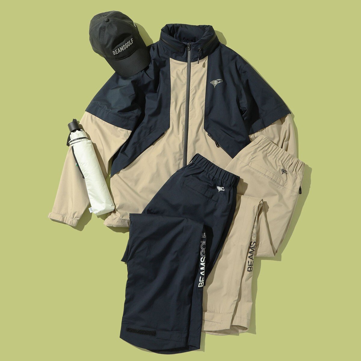 BEAMS GOLF レインウェア ジャケット&パンツ 上下セット サイズS 82190009407_C_2.jpg