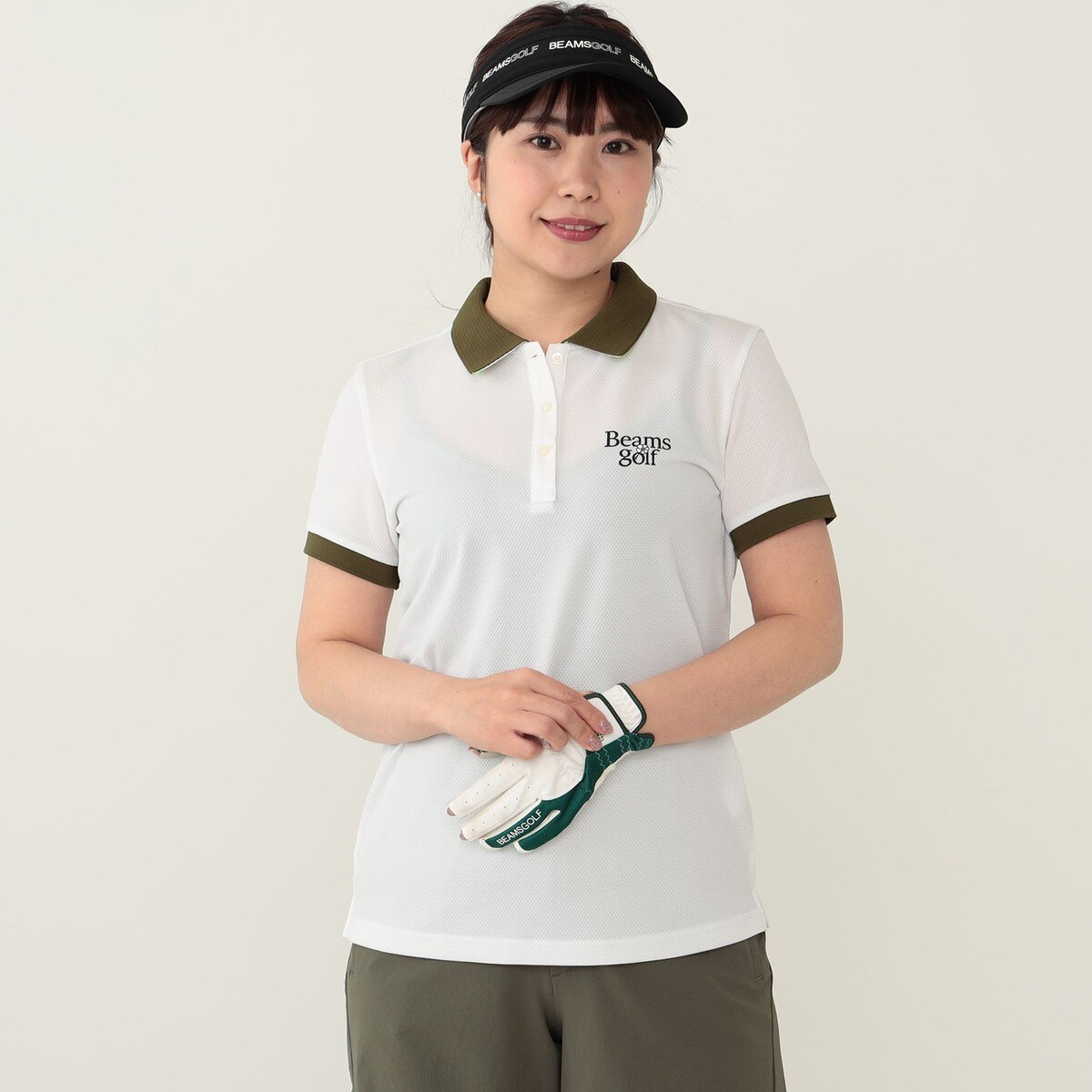 BEAMS GOLF ORANGE LABEL 襟裏 ジャカード ポロシャツ 24SS