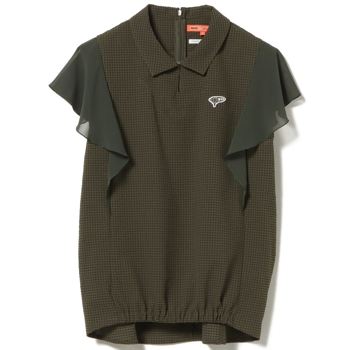 BEAMS GOLF ORANGE LABEL フレア スリーブ ポロシャツ レディス